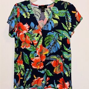 RAIN v-neck XL top  BOLD colors!